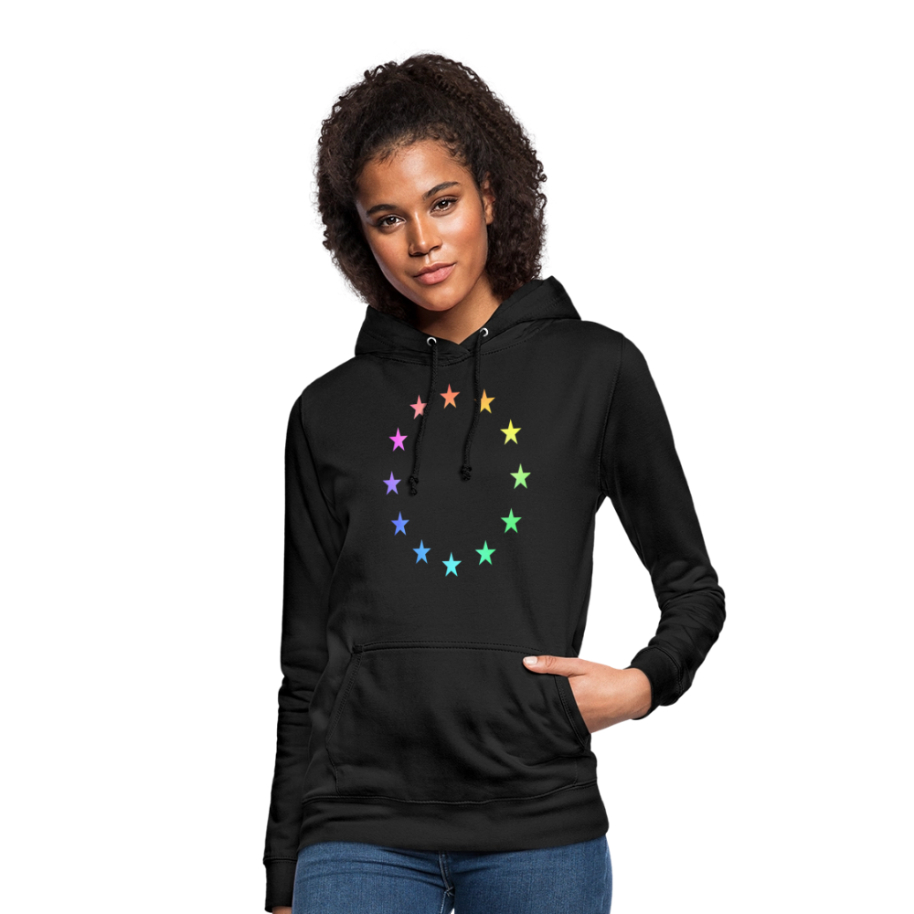 Women's Hoodie - "12 Stars - LGBTQ" - black