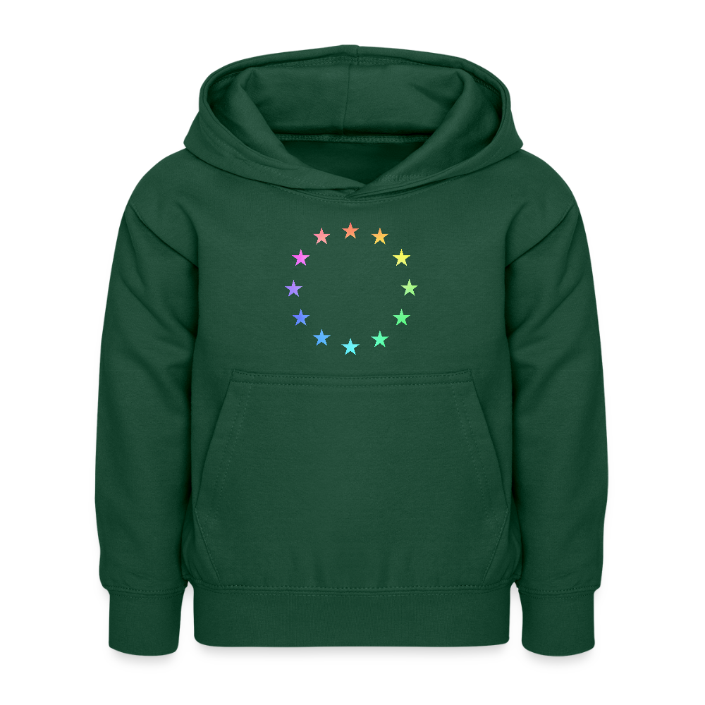 Kids Hoodie - "12 Stars - LGBTQ" - bottle green