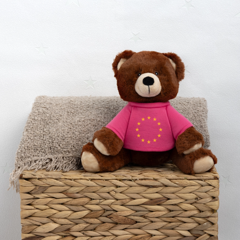 "12-Stars" - MiniFeet® RecycelBär® Teddy Bear Brown - pink