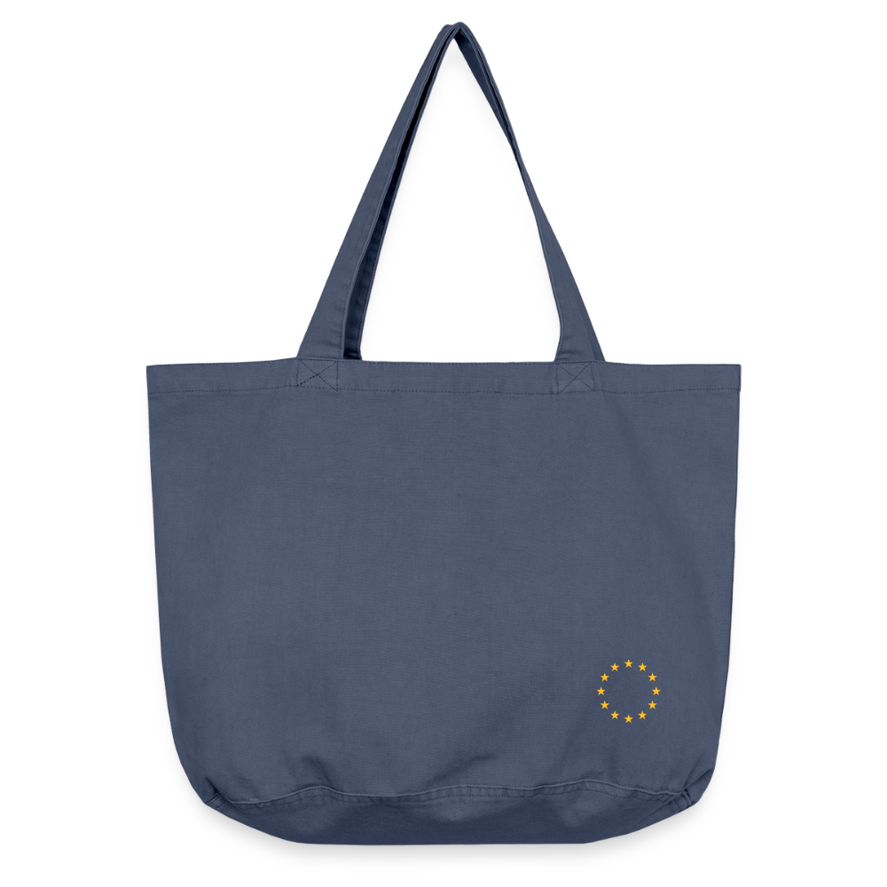 "12-stars-mini" - Vintage-Washed Shopper - vintage denim