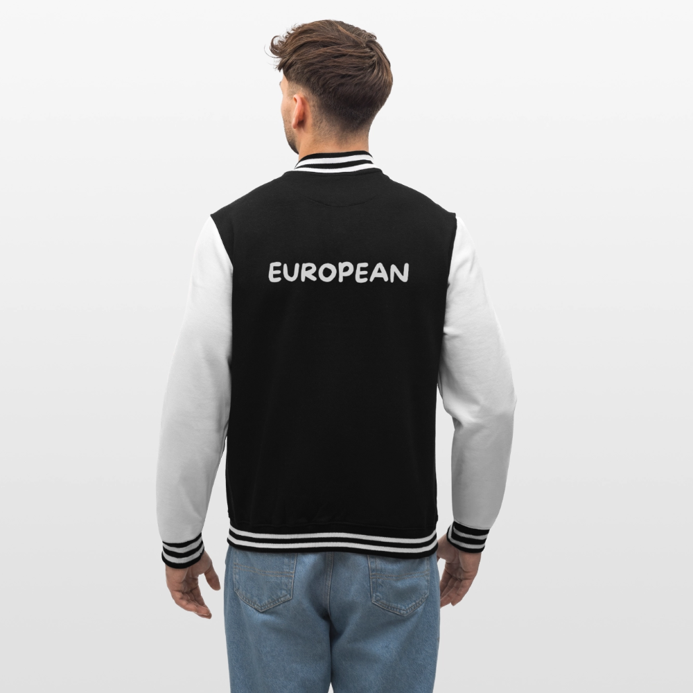"EUROPEAN" - College-Sweatjacke - black/white