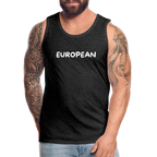 "EUROPEAN" - Männer Premium Tank Top - charcoal grey