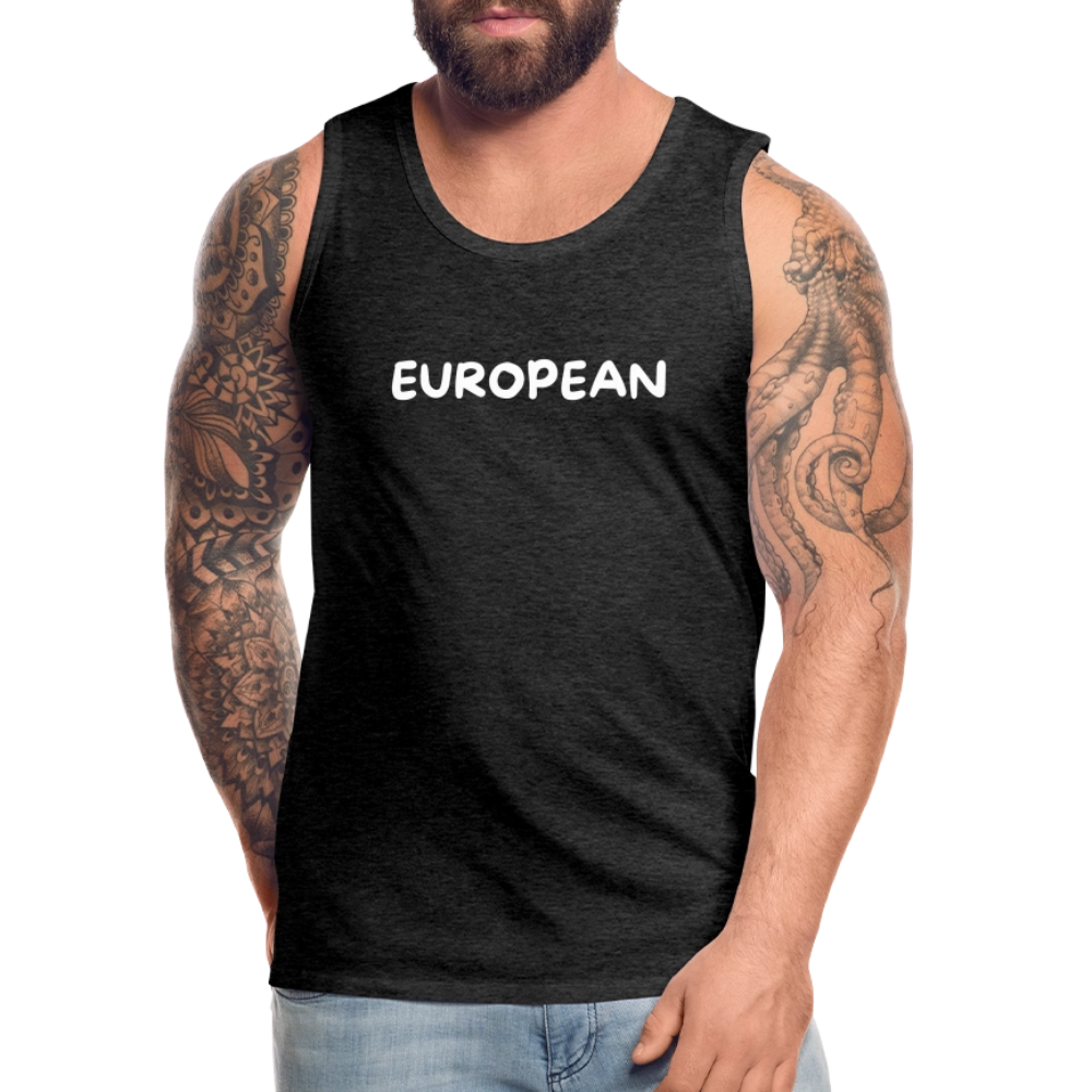 "EUROPEAN" - Männer Premium Tank Top - charcoal grey