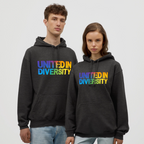 Unisex Hoodie  - "United in Diversity - LGBTQ" - charcoal grey