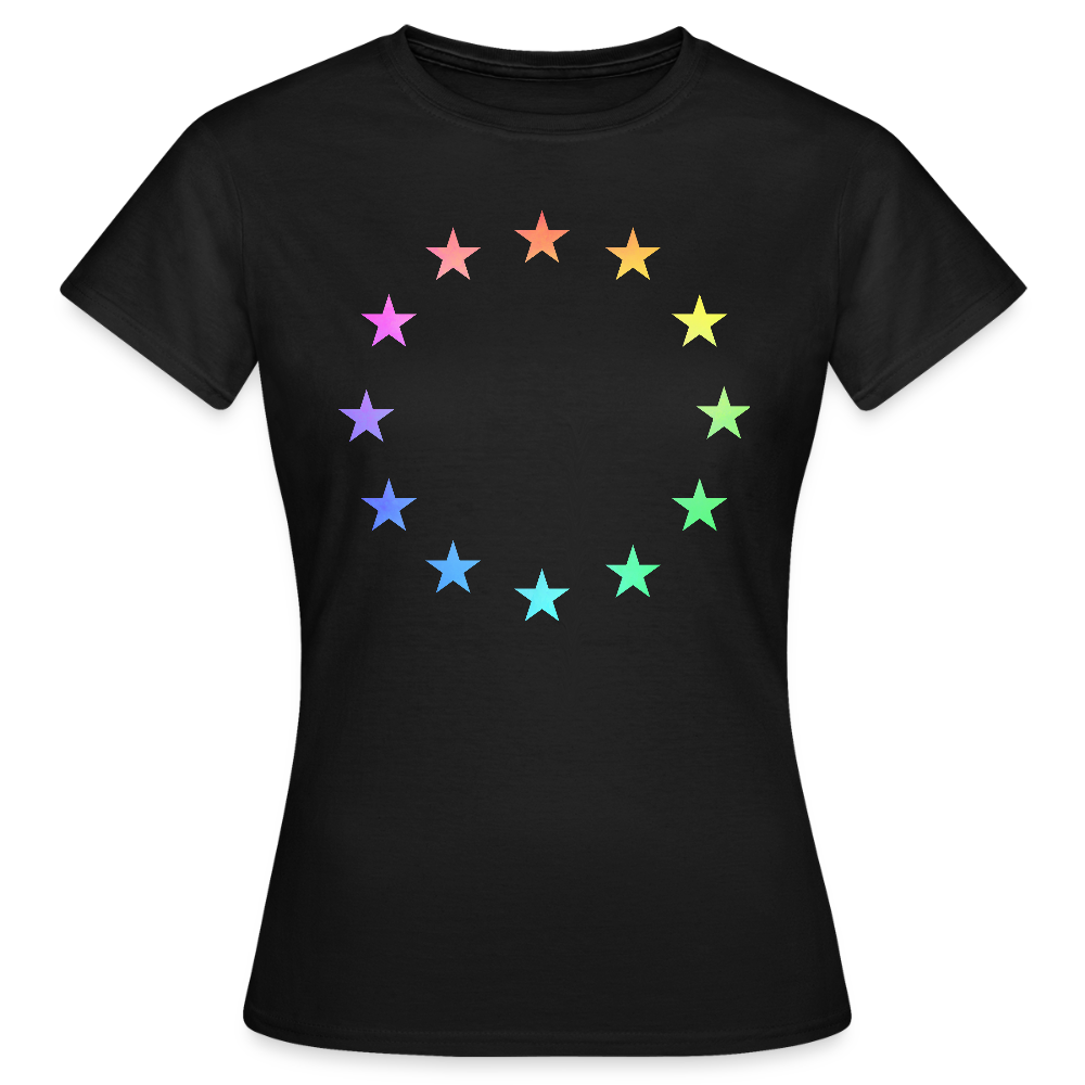 Women's T-Shirt - "12 Stars - LGBTQ" - black