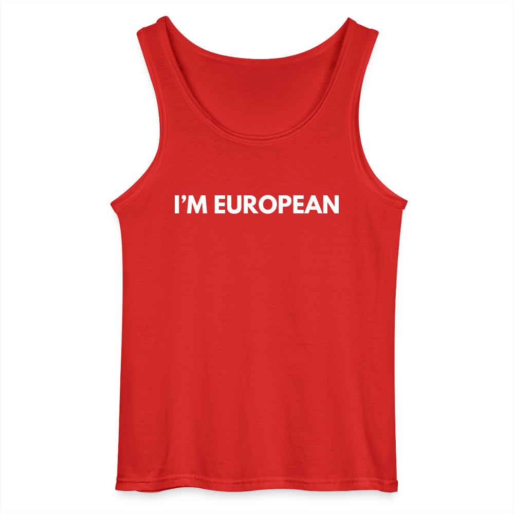 "I'M EUROPEAN" - Gildan Männer Tank Top - red