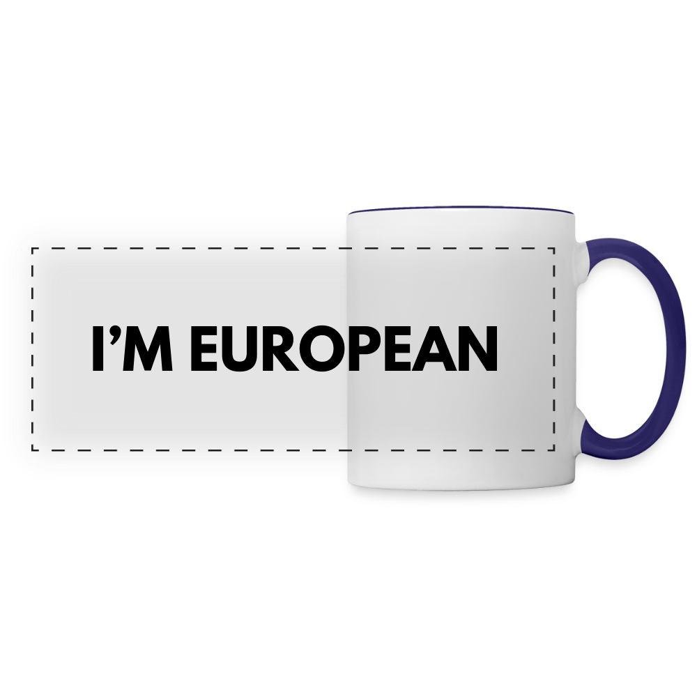 "I'M EUROPEAN" - Tasse - white/cobalt blue