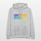 Women's Hoodie - "United in Diversity - LGBTQ" - light heather grey