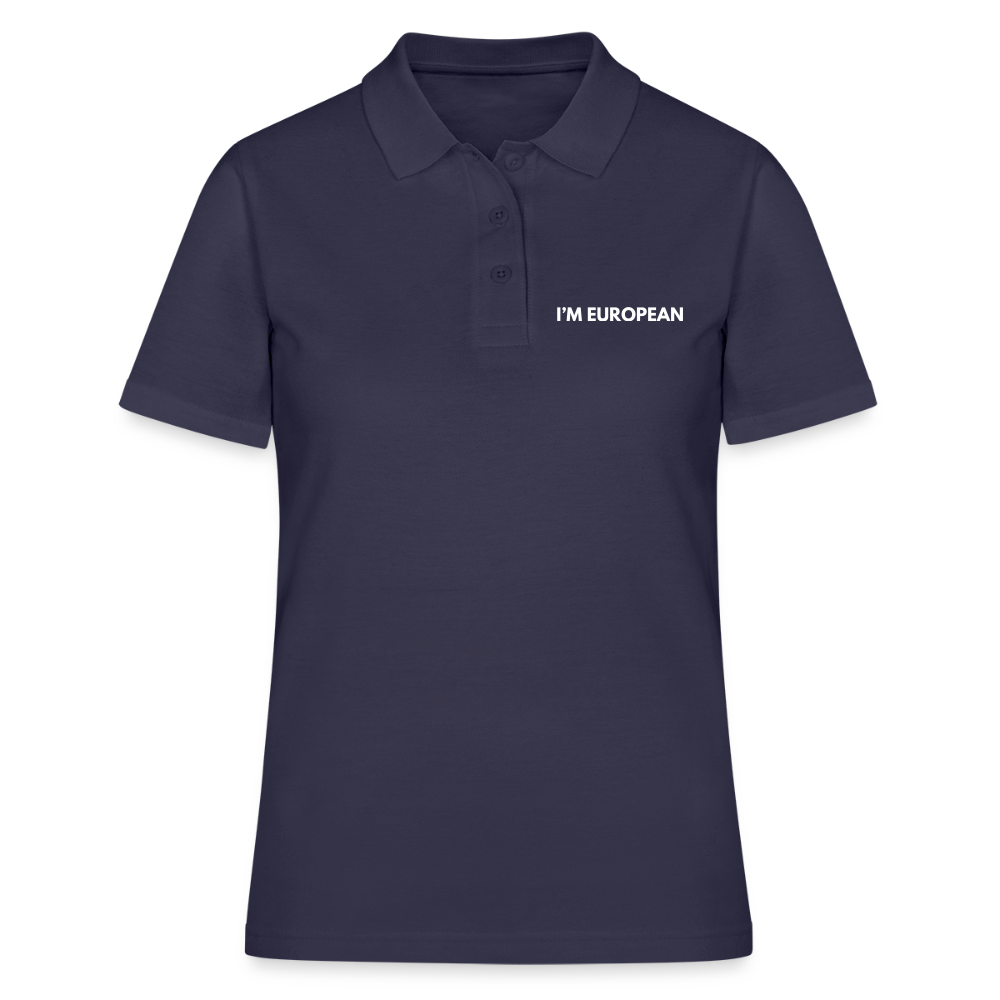 "I'M EUROPEAN" - Frauen Polo Shirt - navy