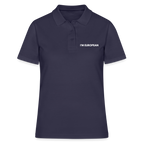 "I'M EUROPEAN" - Frauen Polo Shirt - navy