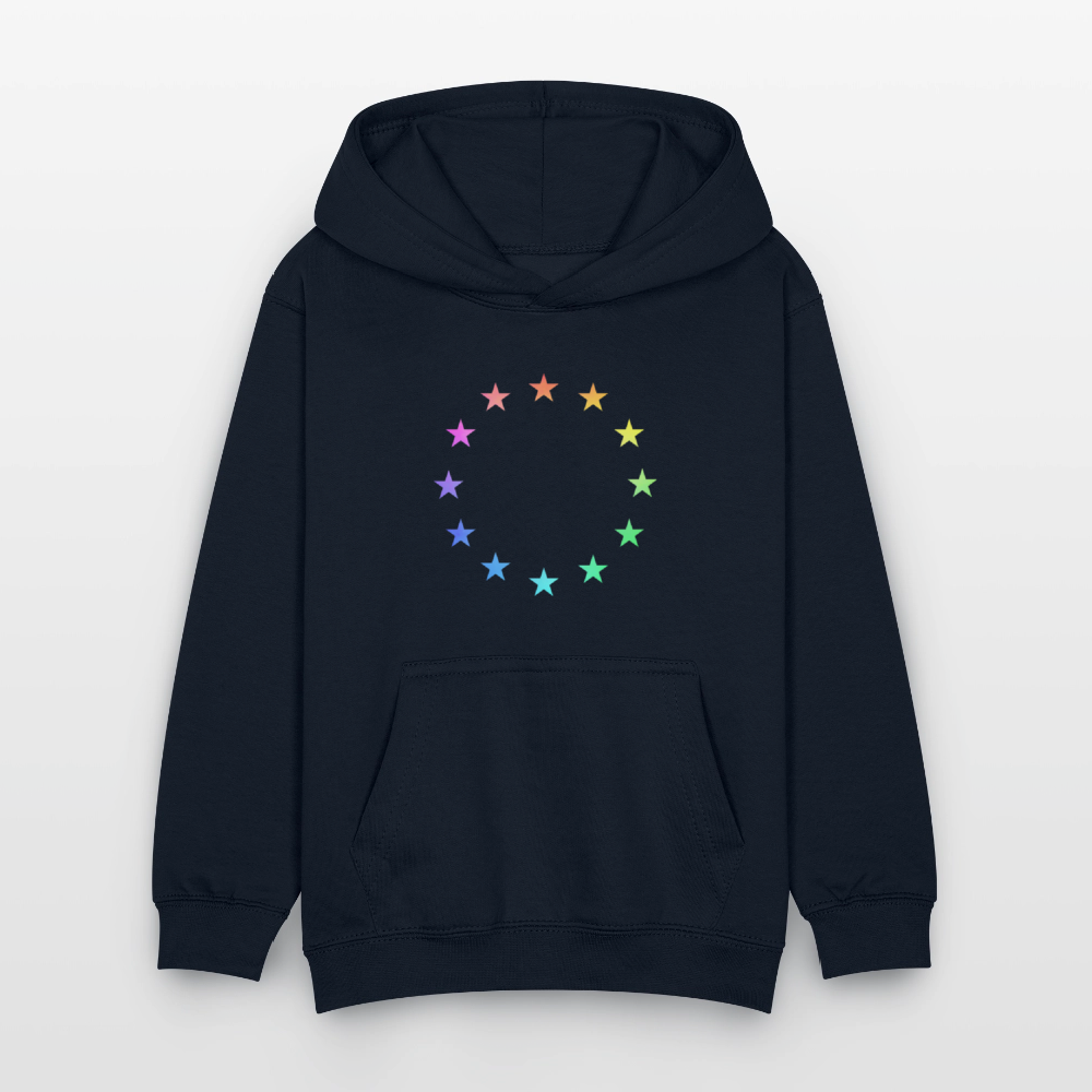 Kids Hoodie - "12 Stars - LGBTQ" - navy