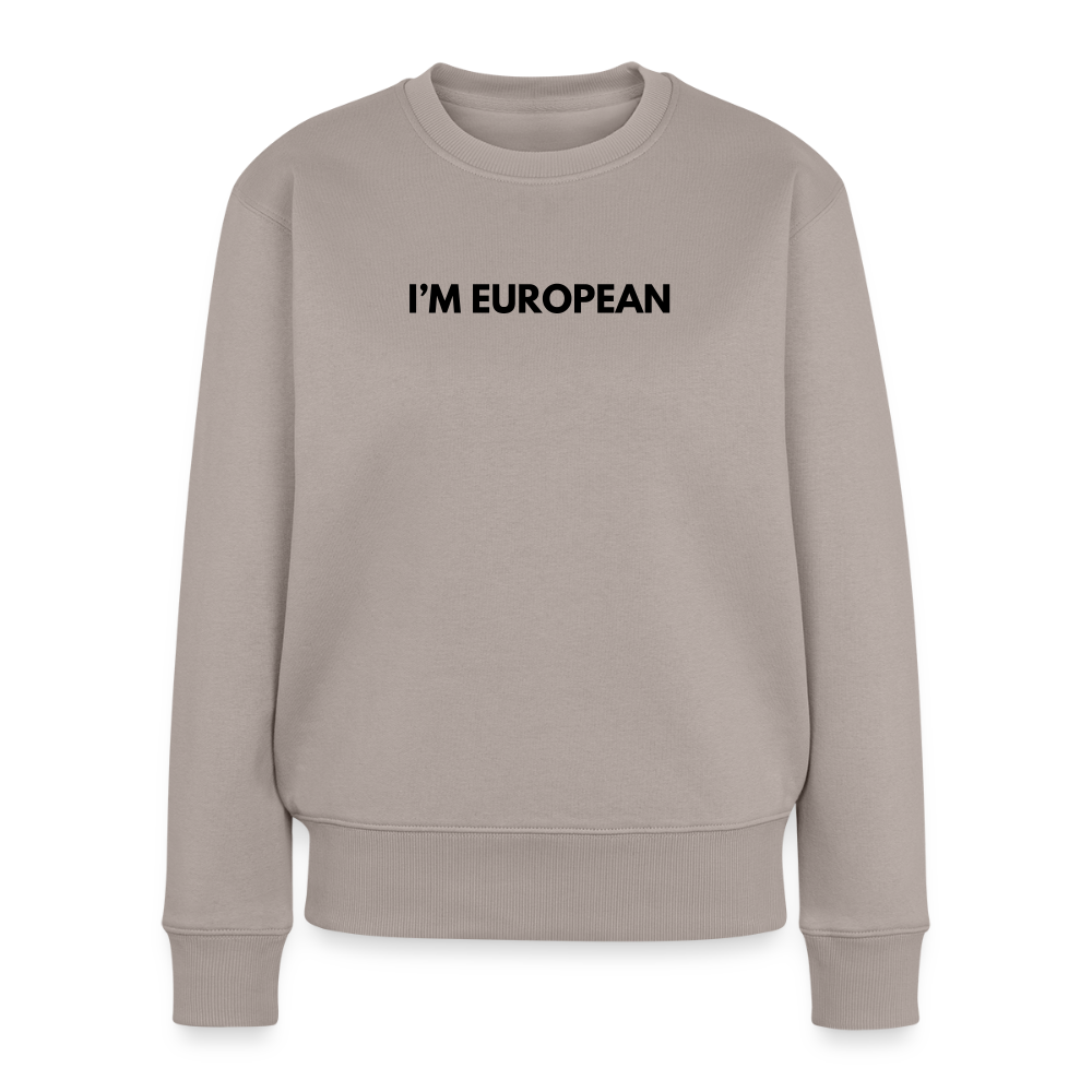 "I'M EUROPEAN" Frauen Premium Pullover - taupe