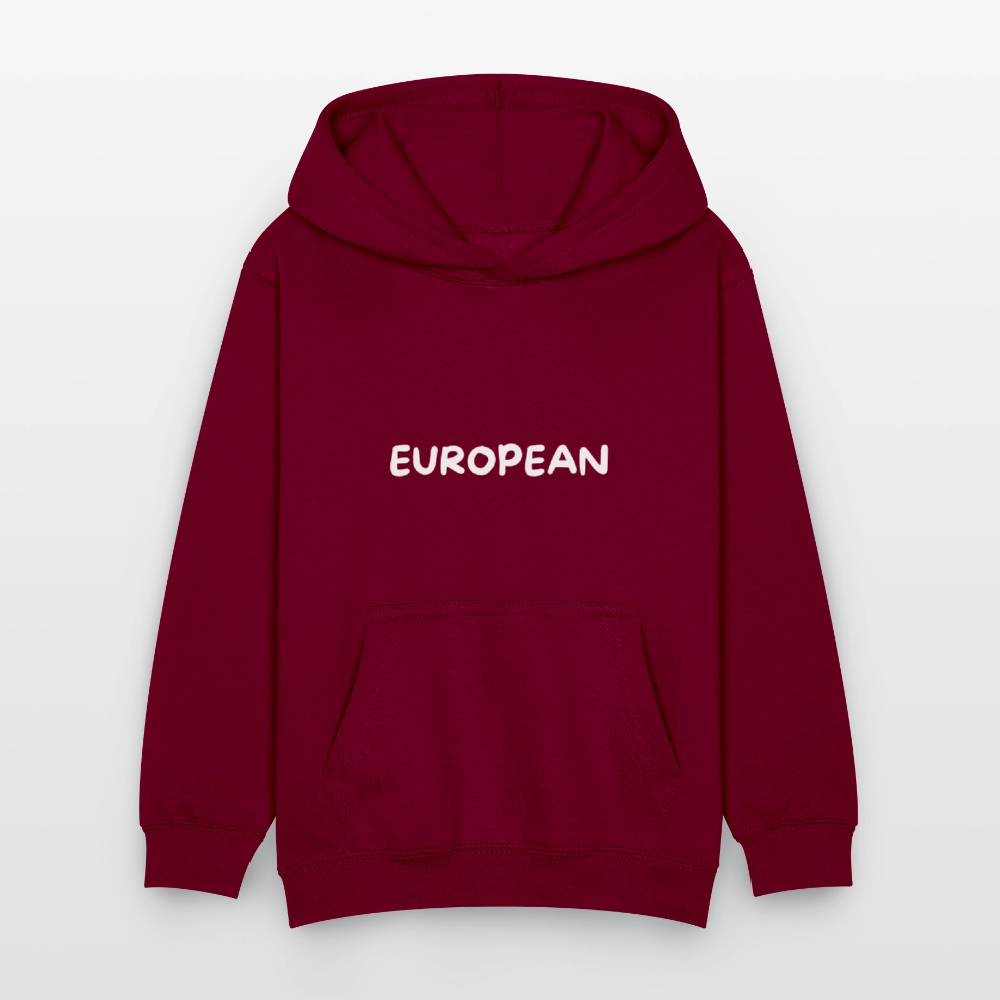 "EUROPEAN" - Kinder Hoodie - bordeaux