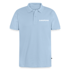 "EUROPEAN" - Männer Premium Bio Polo Shirt - light blue