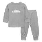 "PROUD EUROPEAN" - Baby Schlafanzug - heather grey