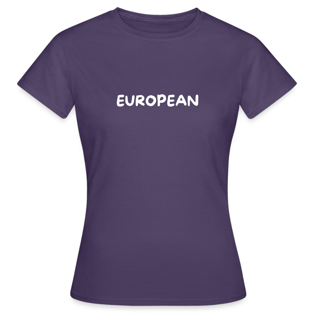 "EUROPEAN" - Frauen T-Shirt - dark purple