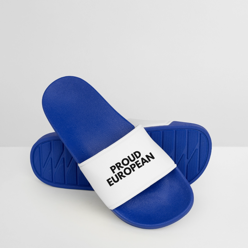 "PROUD EUROPEAN" - Frauen Badelatschen - royal blue