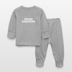 "PROUD EUROPEAN" - Baby Schlafanzug - heather grey