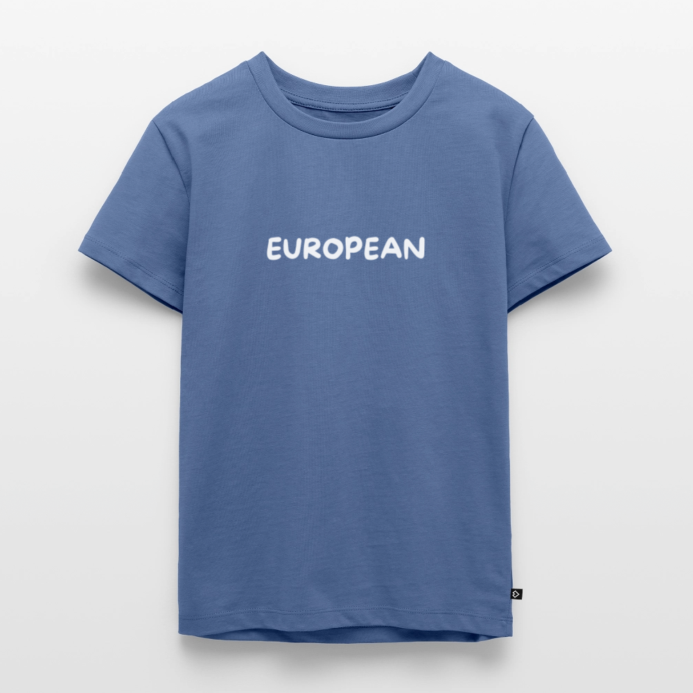 "EUROPEAN" - Kinder Premium T-Shirt - stone blue