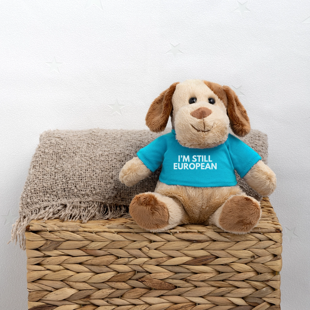 "I'M STILL EUROPEAN" - MiniFeet® Hund Helge - atoll blue