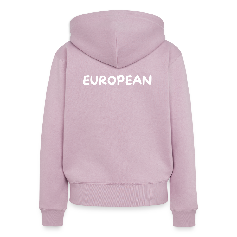"EUROPEAN" - Frauen Premium Kapuzenjacke - dusky pink