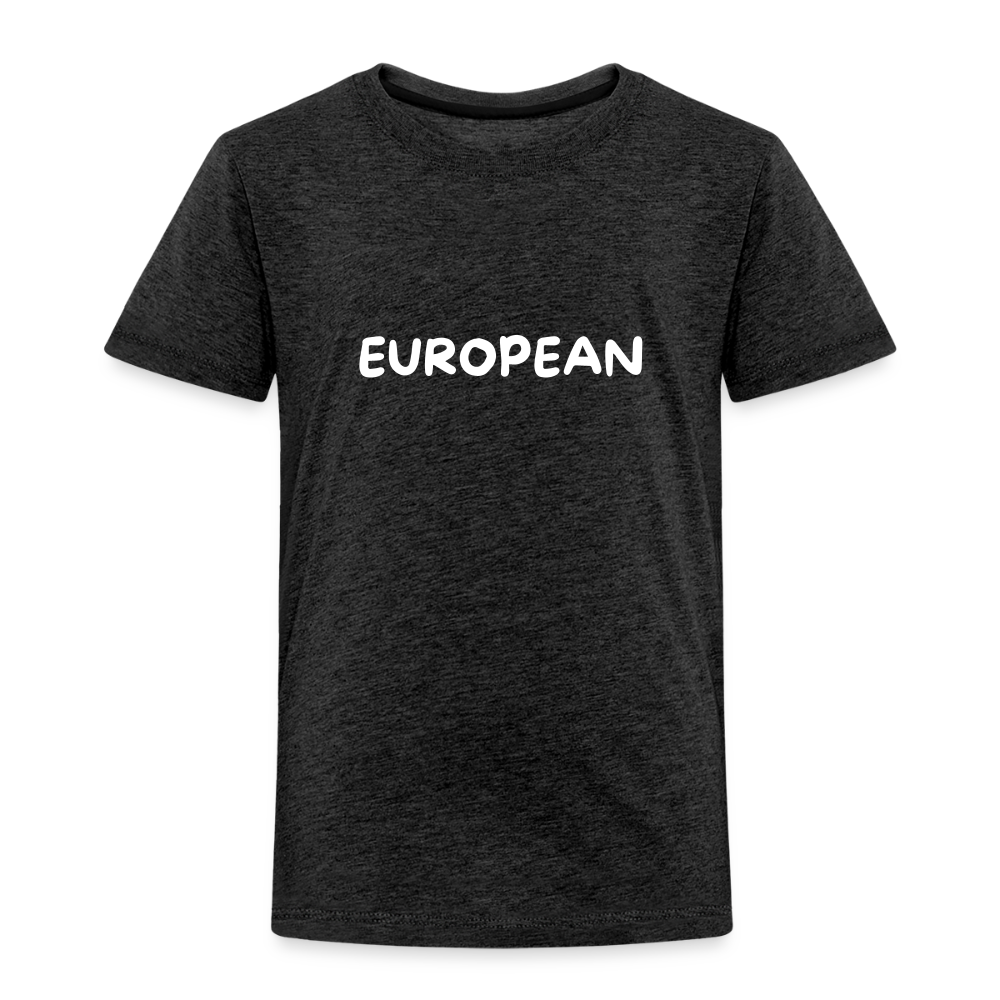 "EUROPEAN" - Kinder Premium T-Shirt - charcoal grey