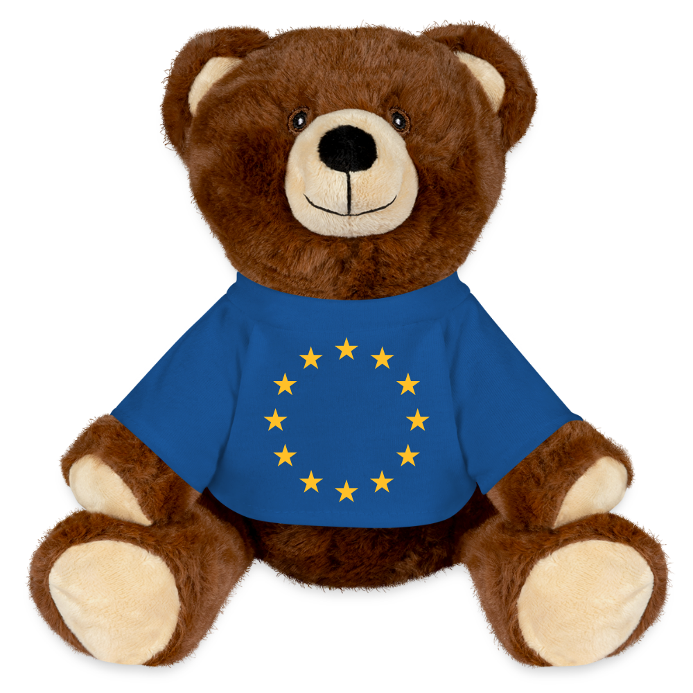 "12-Stars" - MiniFeet® RecycelBär® Teddy Bear Brown - royal blue