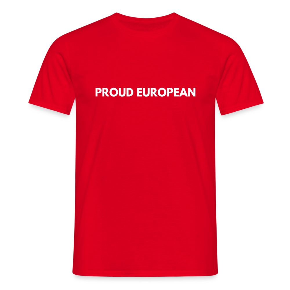 "PROUD EUROPEAN" - Männer T-Shirt - red