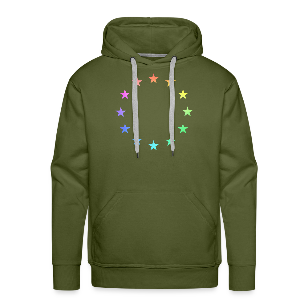 Men’s Premium Hoodie - "12 Stars - LGBTQ" - olive green