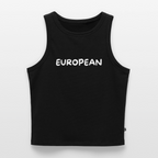 "EUROPEAN" - Frauen Cropped Tank Top - black