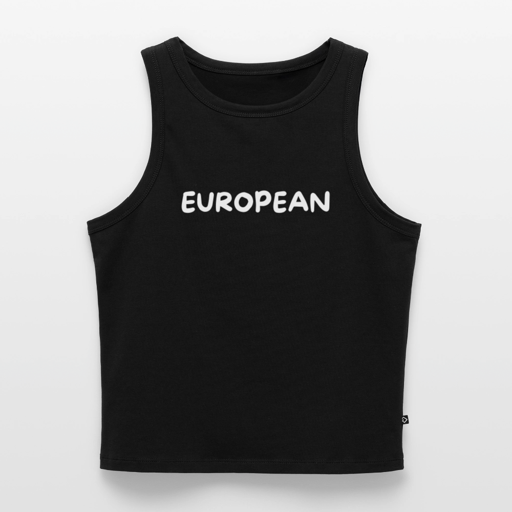 "EUROPEAN" - Frauen Cropped Tank Top - black