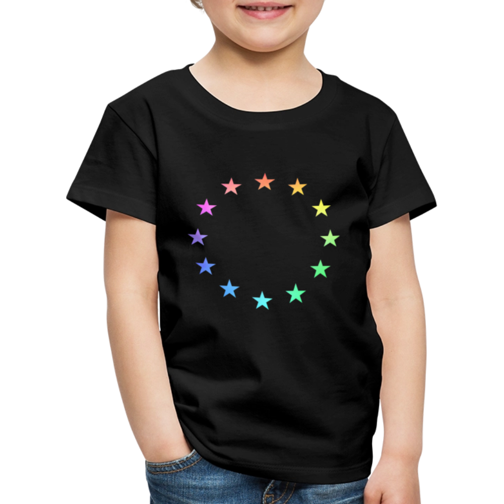 Kids' Premium T-Shirt - "12 Stars - LGBTQ" - black