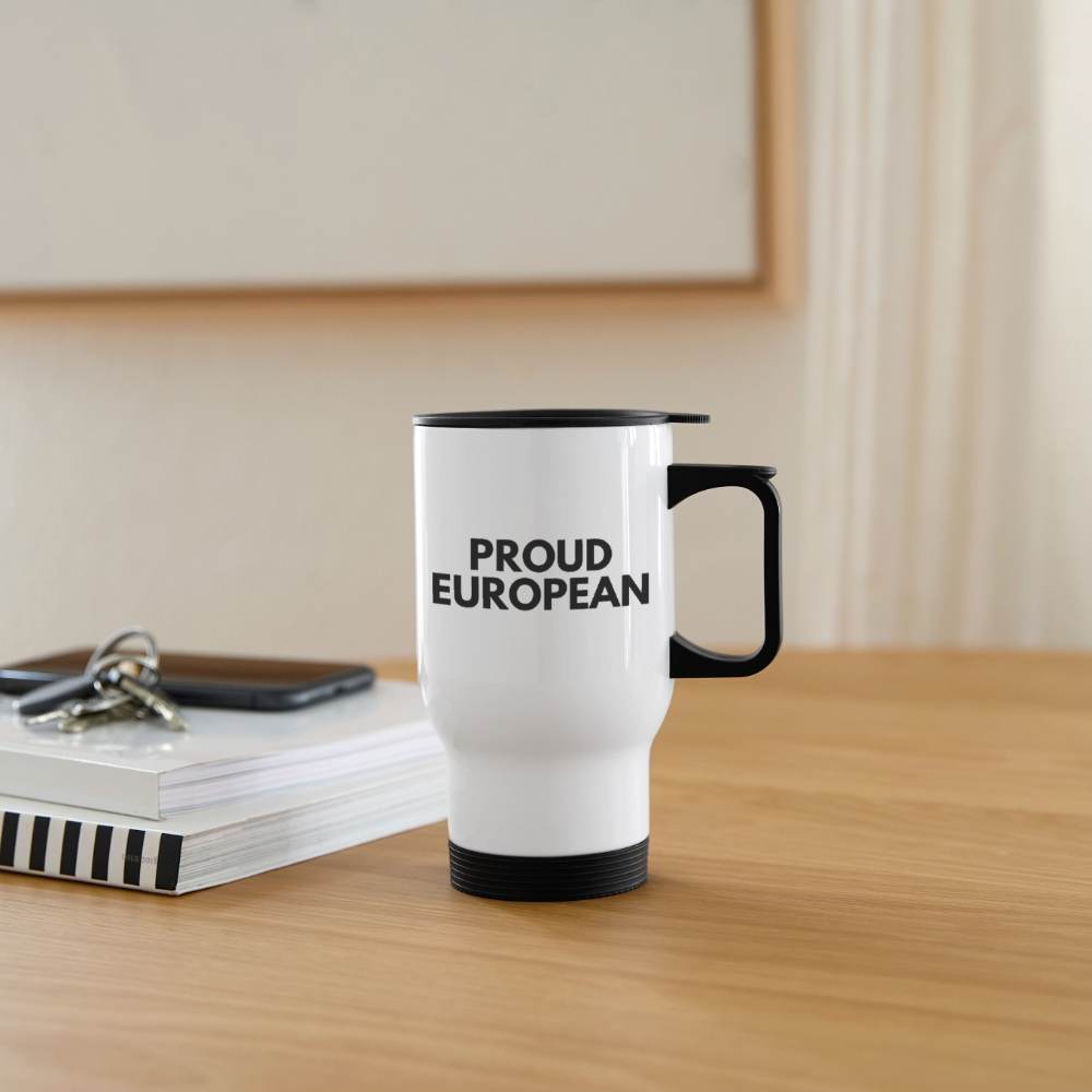 Proud European - Thermobecher mit Tragegriff - white