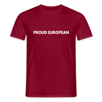 "PROUD EUROPEAN" - Männer T-Shirt - brick red