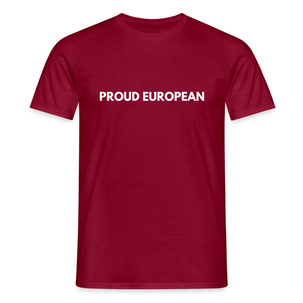 "PROUD EUROPEAN" - Männer T-Shirt - brick red