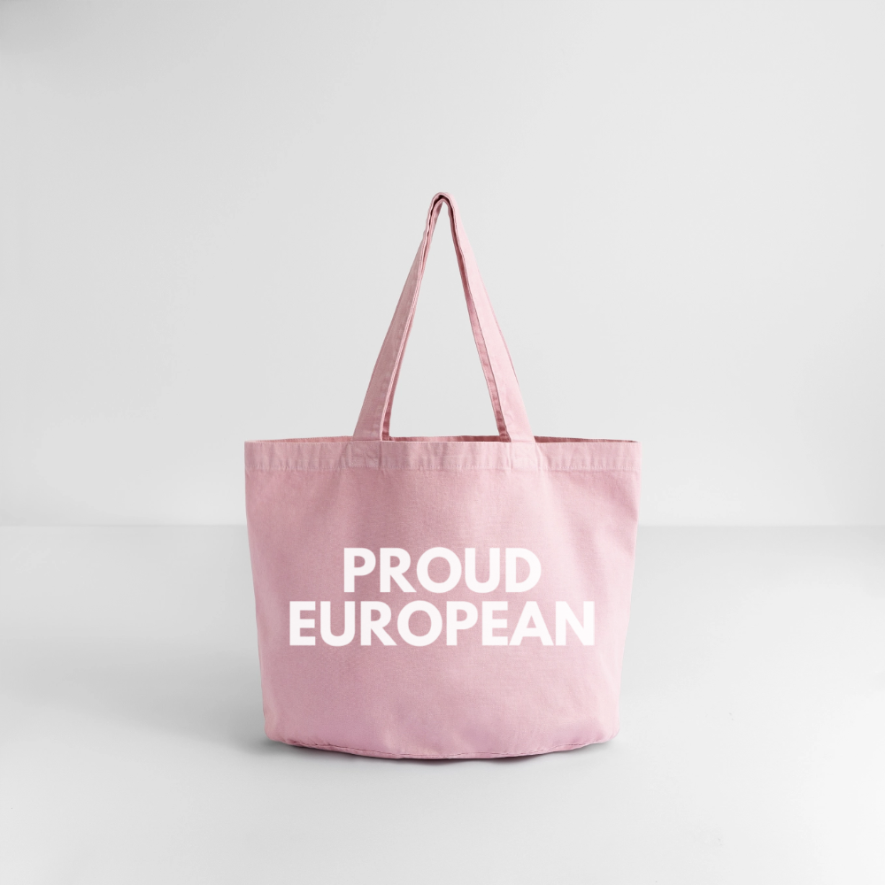 "PROUD EUROPEAN" - Vintage-Washed Shopper - vintage rose