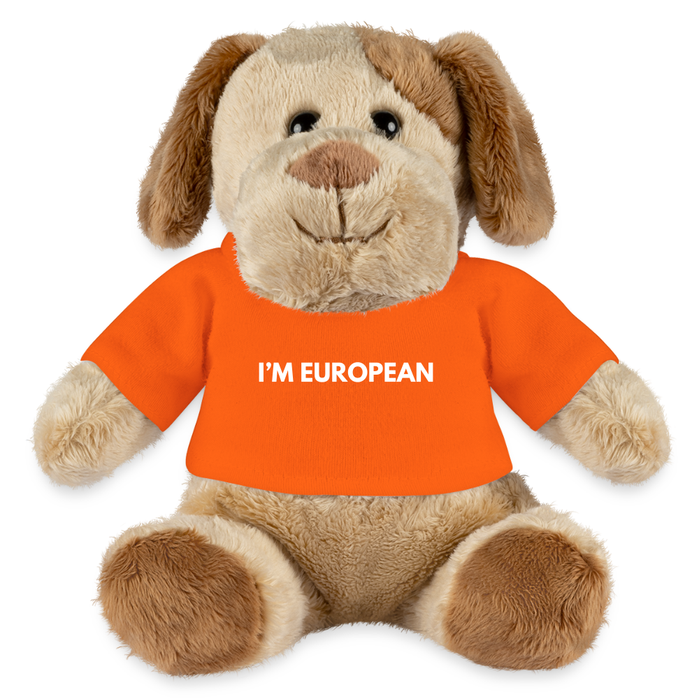 "I'M EUROPEAN" - MiniFeet® Hund Helge - golden orange