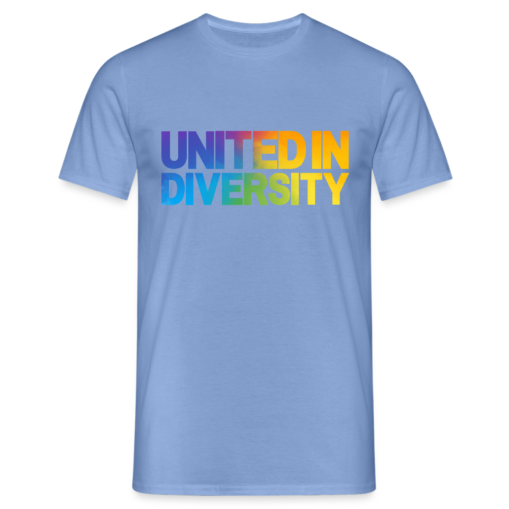 Men's T-Shirt - "United in Diversity - LGBTQ" - carolina blue