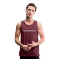 "PROUD EUROPEAN" - Männer Premium Tank Top - heather burgundy