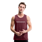 "PROUD EUROPEAN" - Männer Premium Tank Top - heather burgundy