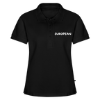 "EUROPEAN" - Frauen Premium Bio Polo Shirt - black