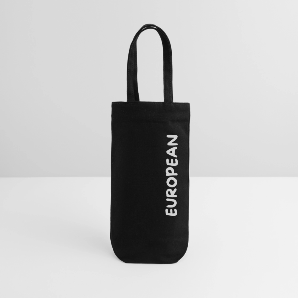 "EUROPEAN" - Geschenkbeutel für Flaschen - black