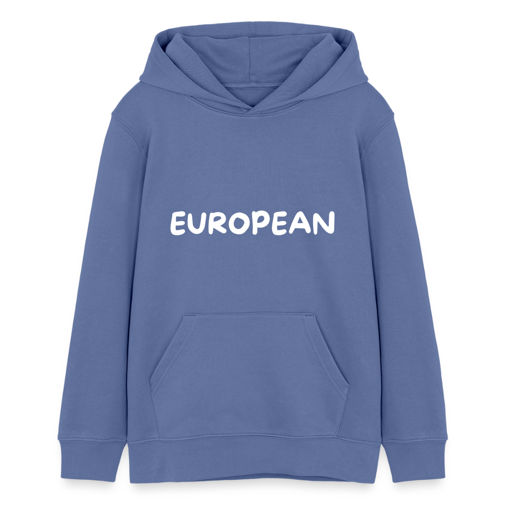 "EUROPEAN" - Stanley/Stella Teenager Bio-Hoodie Mini Cruiser - bright blue