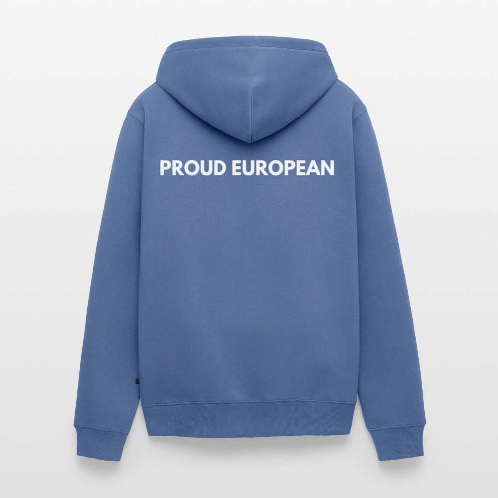 "PROUD EUROPEAN" - Männer Premium Kapuzenjacke - stone blue