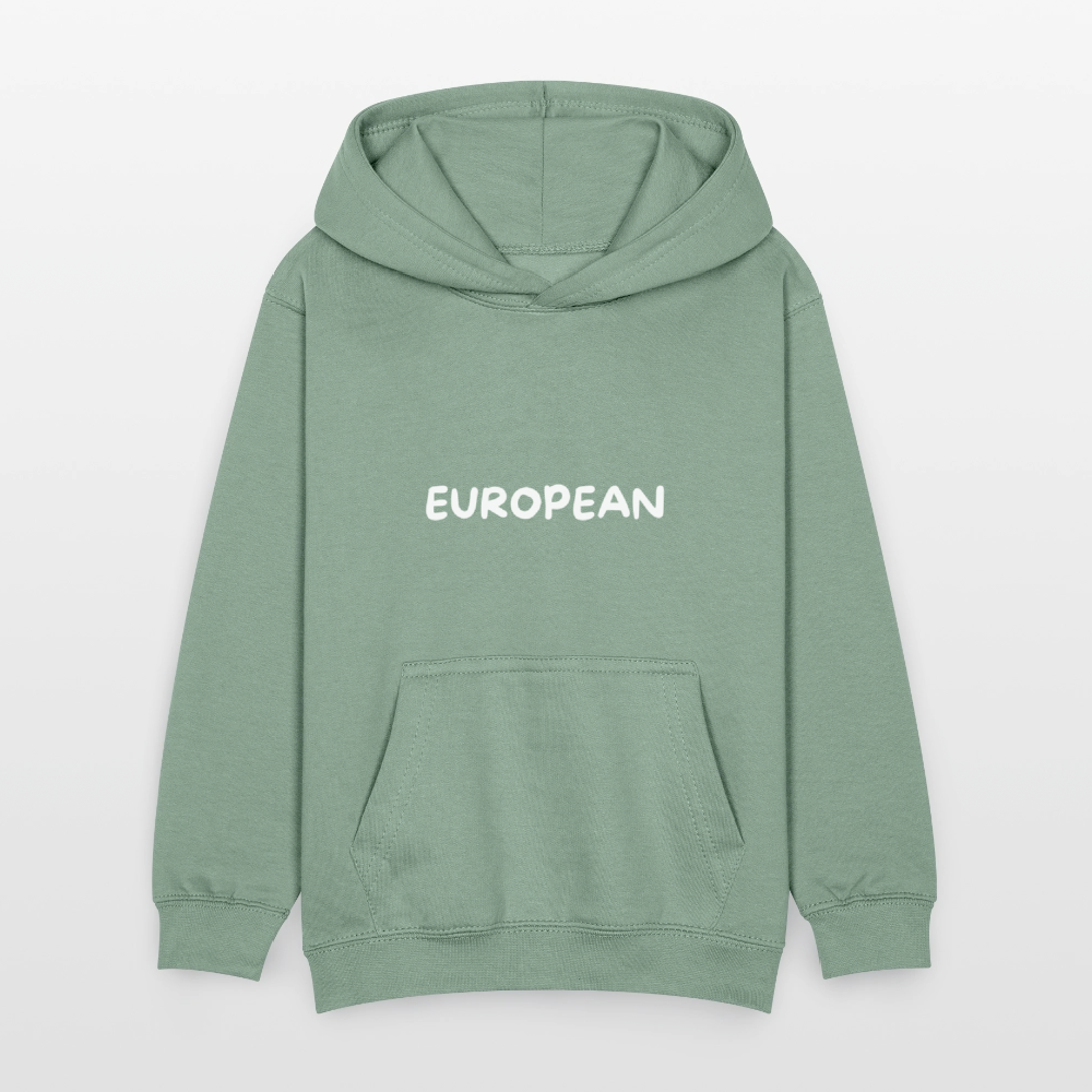 "EUROPEAN" - Kinder Hoodie - steel green