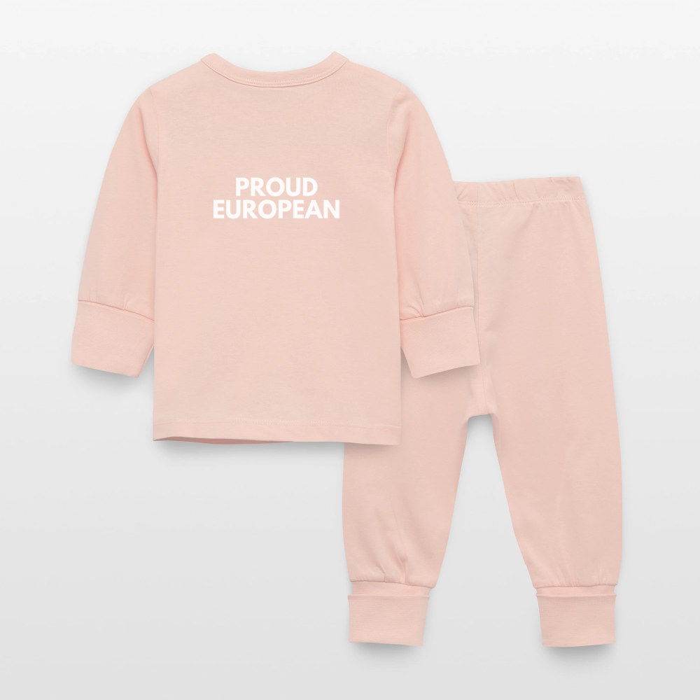 "PROUD EUROPEAN" - Baby Schlafanzug - crystal pink