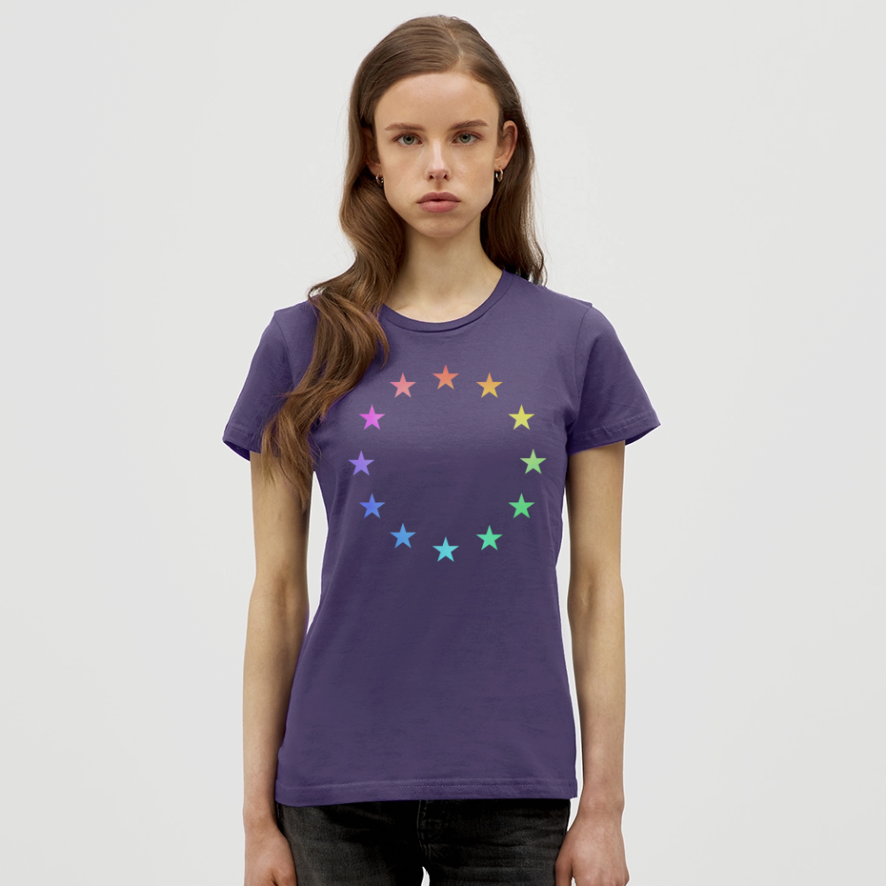 Women's T-Shirt - "12 Stars - LGBTQ" - dark purple