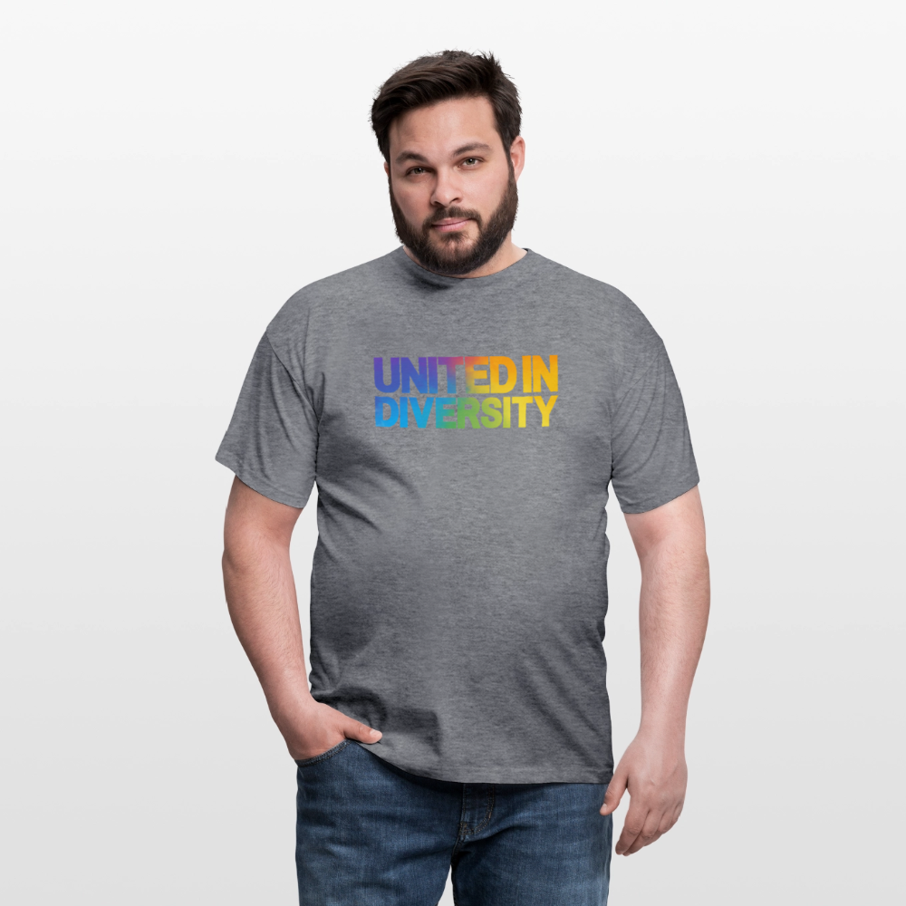 Men's T-Shirt - "United in Diversity - LGBTQ" - graphite heather