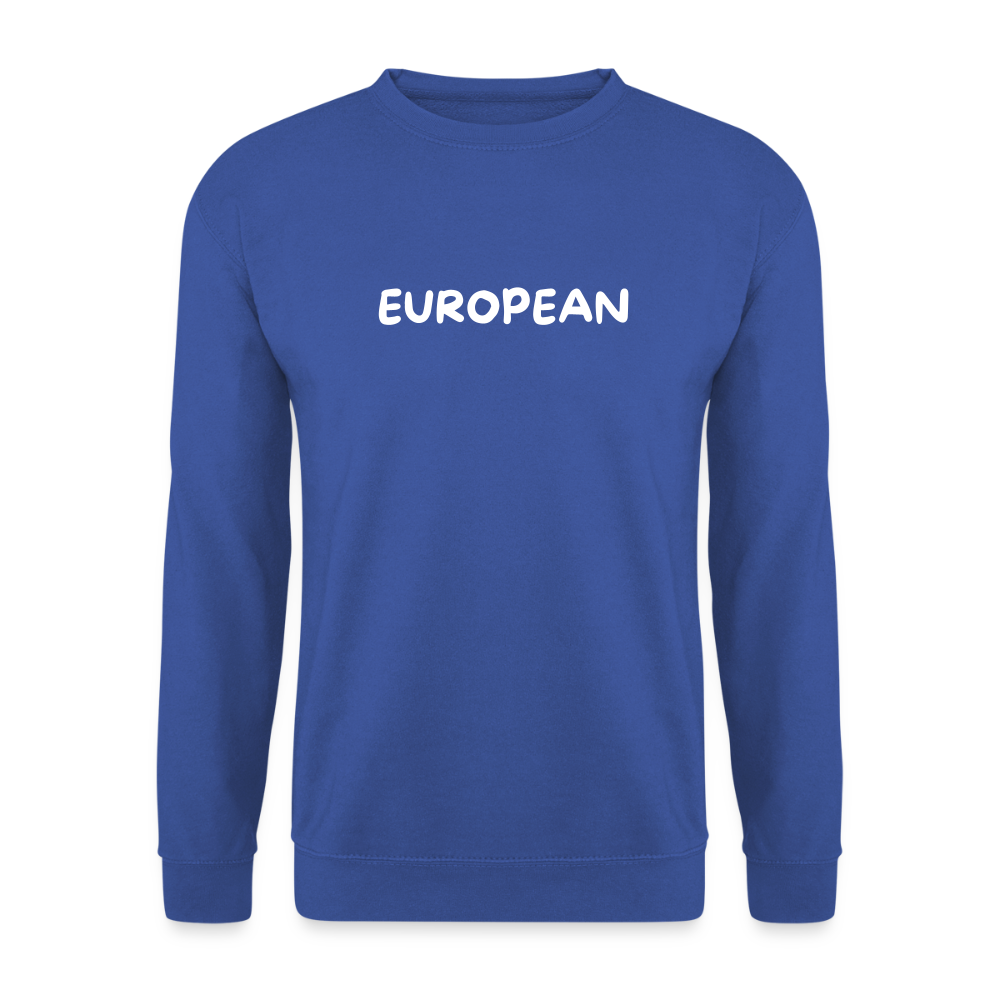 "EUROPEAN" - Unisex Pullover - royal blue