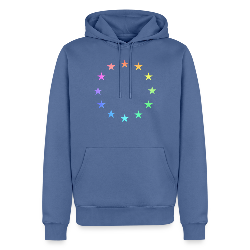 Men’s Premium Hoodie - "12 Stars - LGBTQ" - stone blue